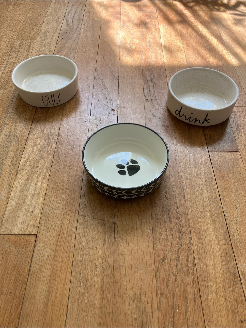 Lot of 3 Dog Food or Water Bowls